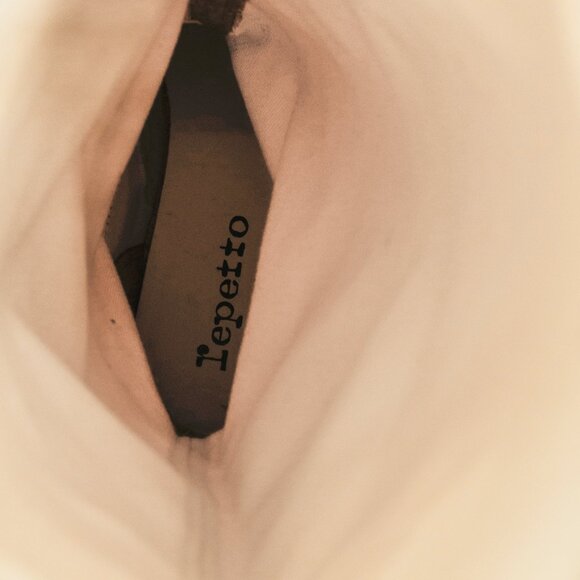 Repetto Beige & Cognac Canvas Leather Tall Boots - Picture 11 of 11